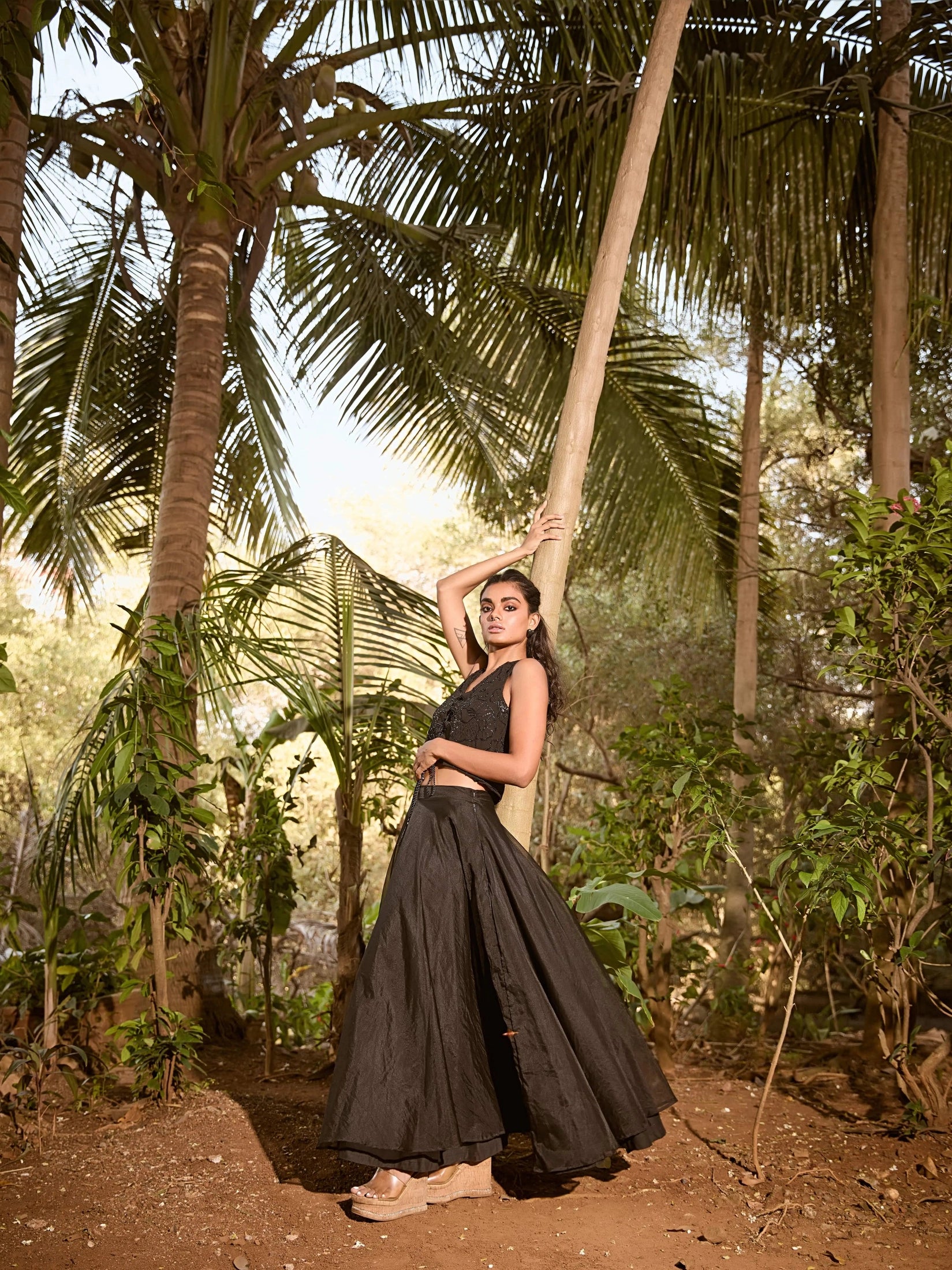 Laila - High waist Culotte Pants & Waistcoat
