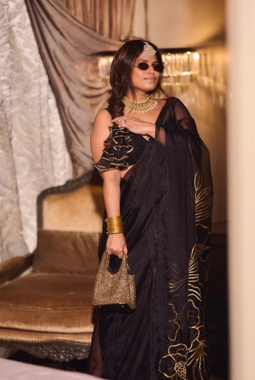 Elora - Saree with Floral Embroidery