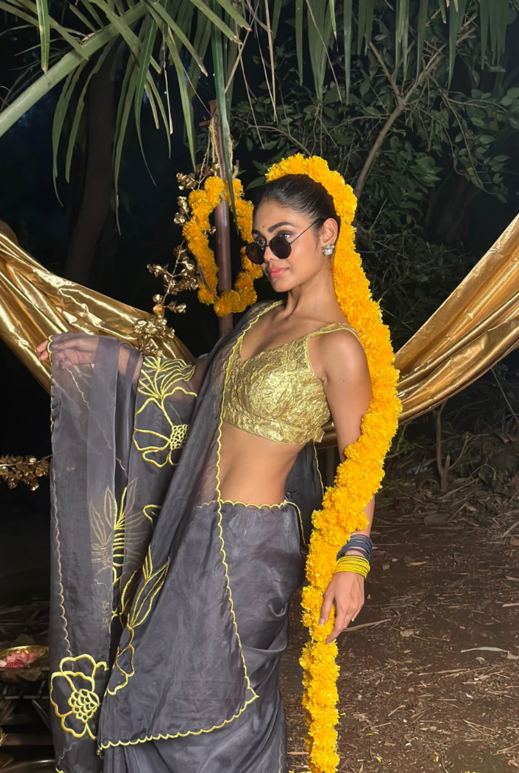 Elora - Saree with Floral Embroidery