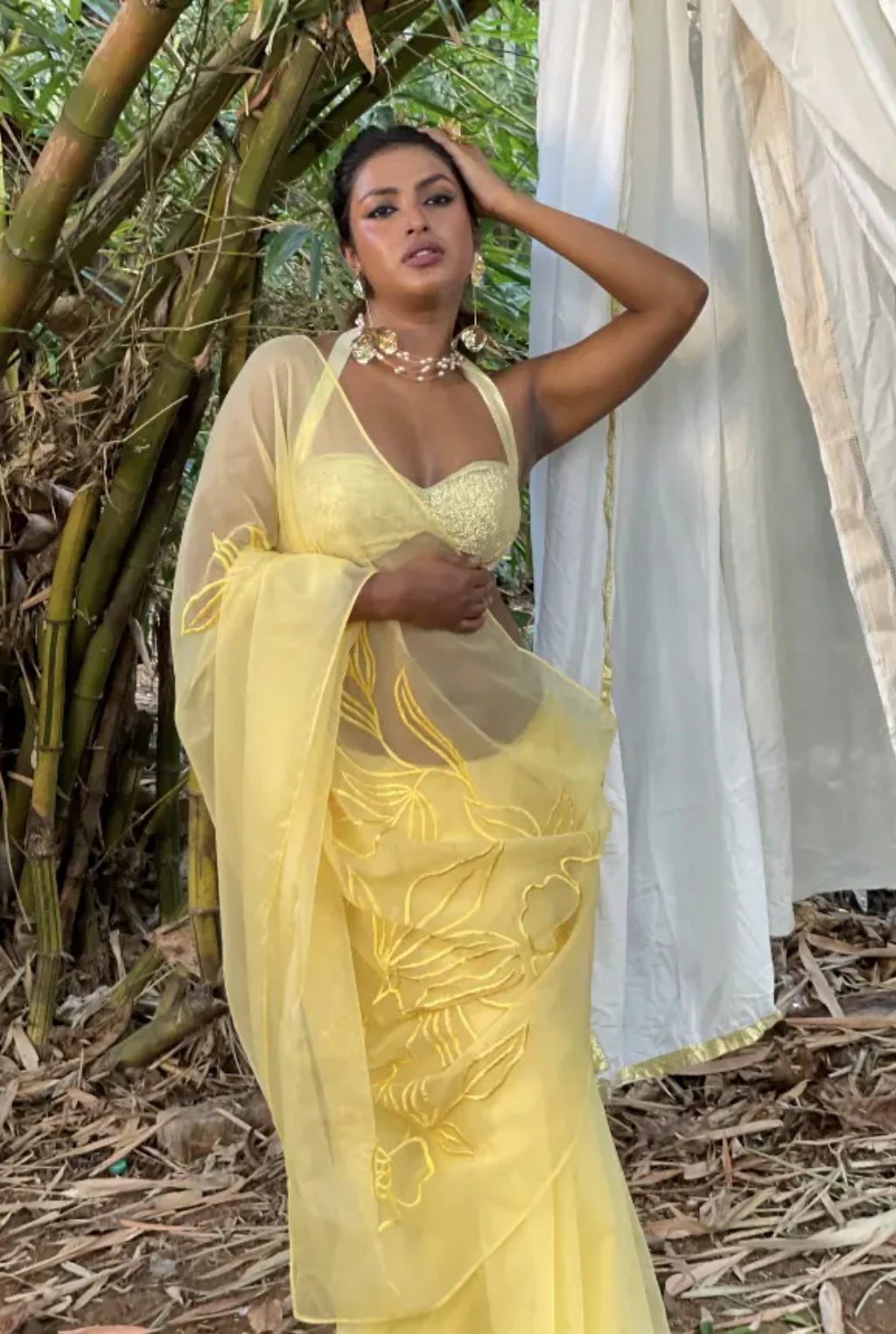 Elora - Saree with Floral Embroidery